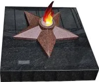 Звезда из красного гранита имитация пламени в Коломне (518453)