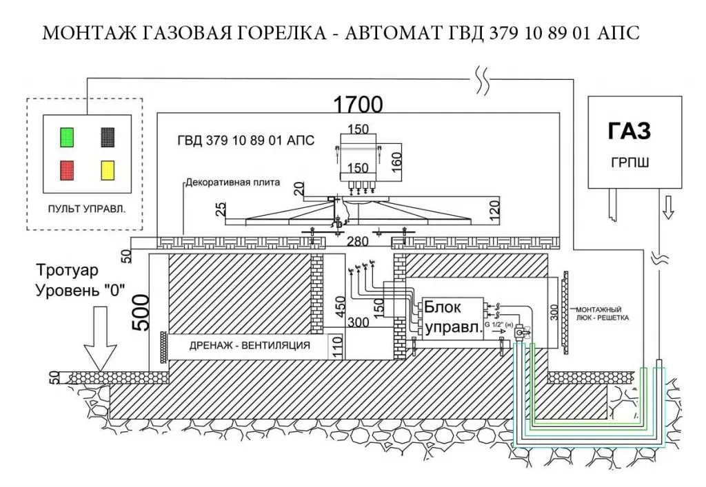 Монтаж газовой горелки с автоматикой для вечного огня в Коломне 